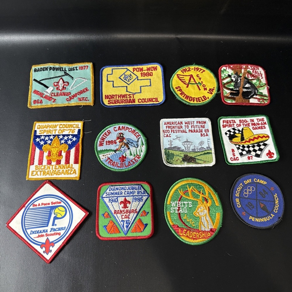 LOT Of 12. Different Vintage Boy Scout Patches BSA